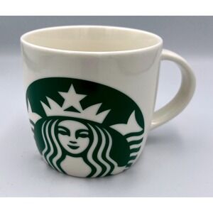 Starbucks Siren Logo Mug 2017 14 oz Large‎ Green Graphic White Ceramic
